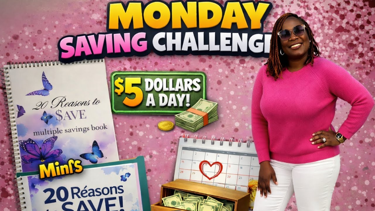 Monday Saving Challenges 💵 | $5 a Day, Minis & Save the Date