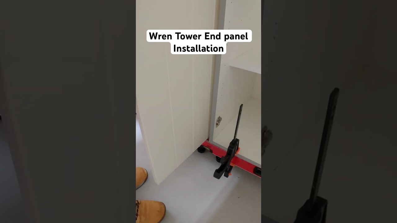 Install Tower End Decor Panels like a PRO ✅ Wren Tower End Panel Kitchen Installation. #carpentery