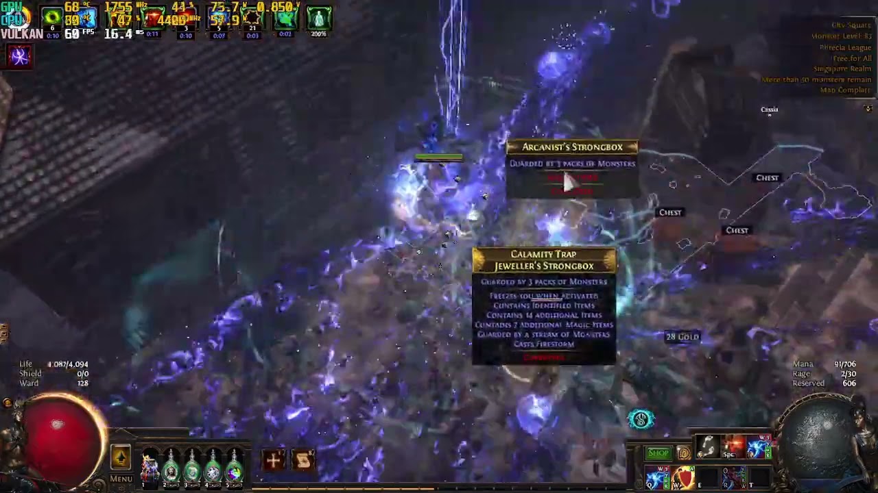 PoE 3.25 phrecia - arcanist strongbox farm