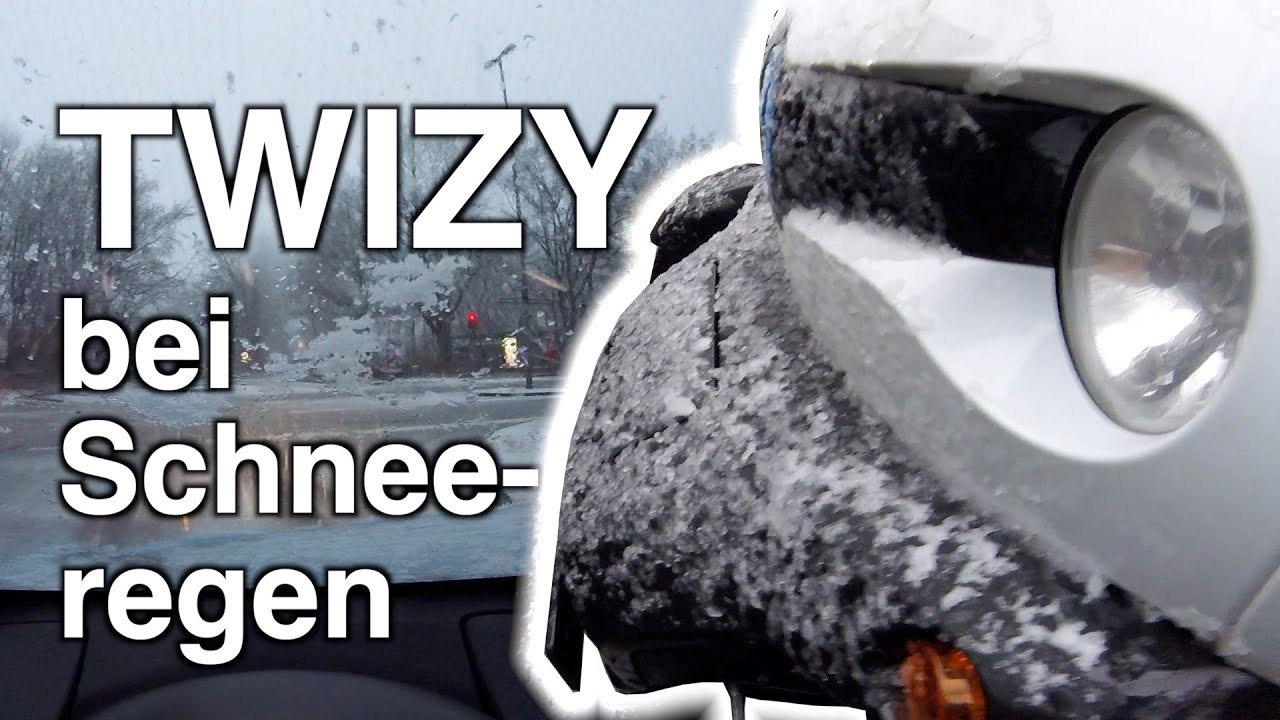 Renault TWIZY Fahrt bei Schneeregen - Tipps für Winterfahrten