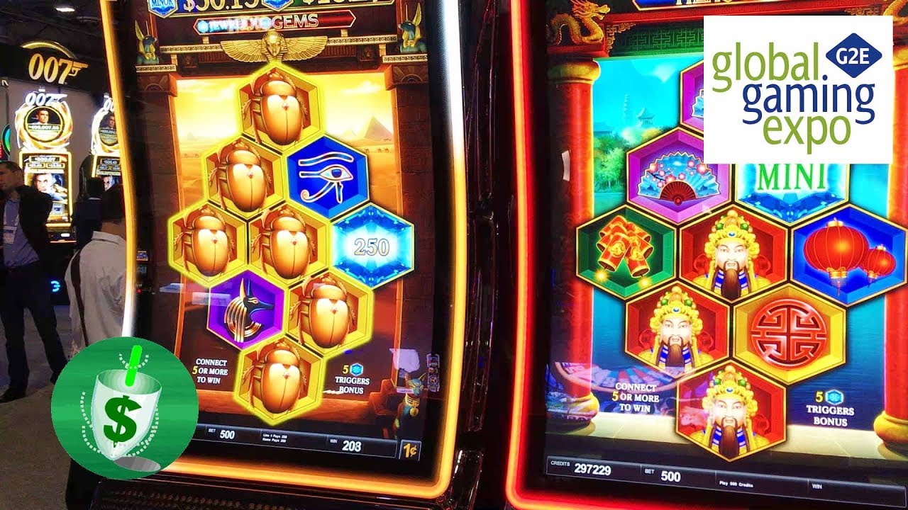#G2E2017 SG - Jackpot Party Ultimate, Zeus Unleashed, HexoGems slot machines