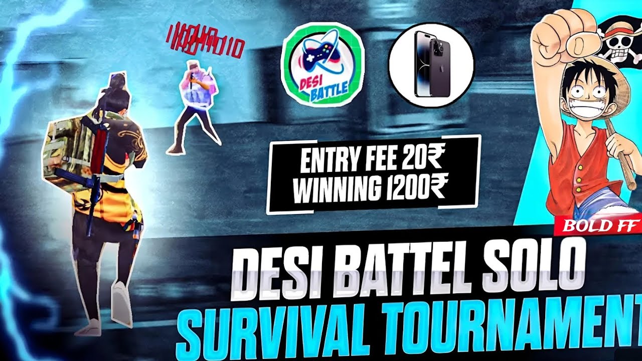 Desi Battle eSports Solo Survival Tournament Gameplay | Entry 20₹ Win 90₹ | Win Money By Tournament🤑