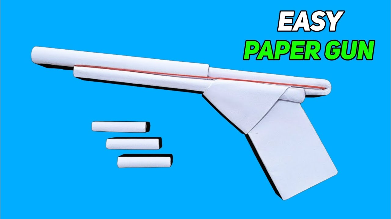 How to make a working pistol | How to make paper gun that shoots 😱 | Paper Gun | Origami guns 