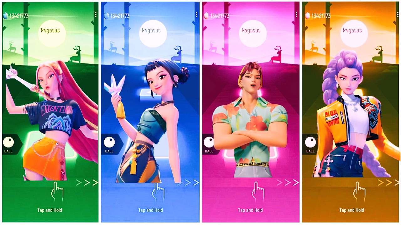 Ep 12 Mira 🆚 Zoey 🆚 Abby 🆚 Rumi 🎶 Tiles Hop EDM Rush