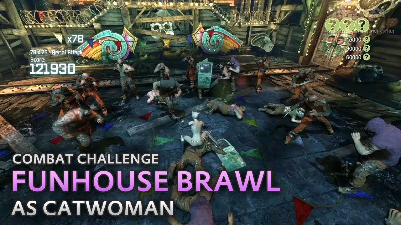 Batman: Arkham City - Funhouse Brawl [as Catwoman] - Combat Challenge