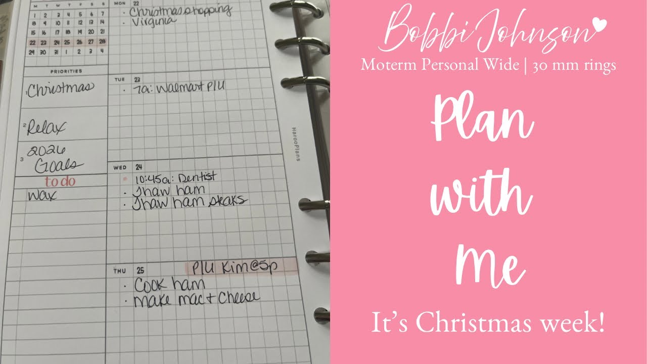 Plan with Me | #Christmas Week | #motermpersonalwide 