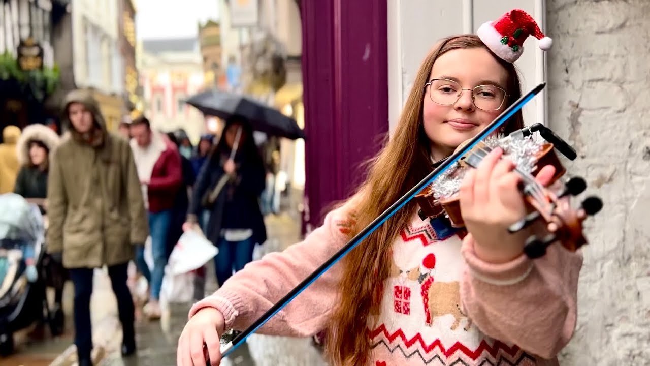 Fairytale Of New York - The Pogues | Violin Cover - Holly May (Tribute to Shane MacGowan) - Busking
