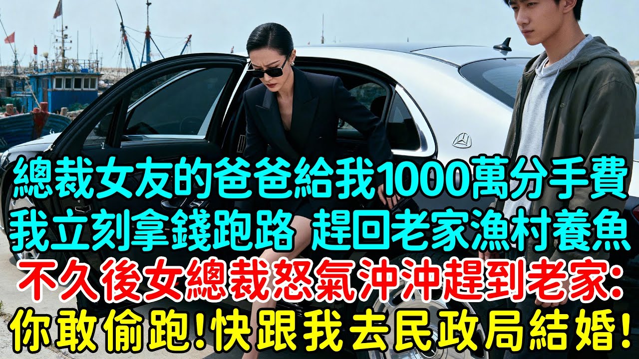 總裁女友的爸爸給我1000萬分手費，我立刻拿錢跑路，趕回老家漁村養魚，不久後女總裁怒氣沖沖趕到老家：你敢偷跑！快跟我去民政局結婚！不然你就死定了！
