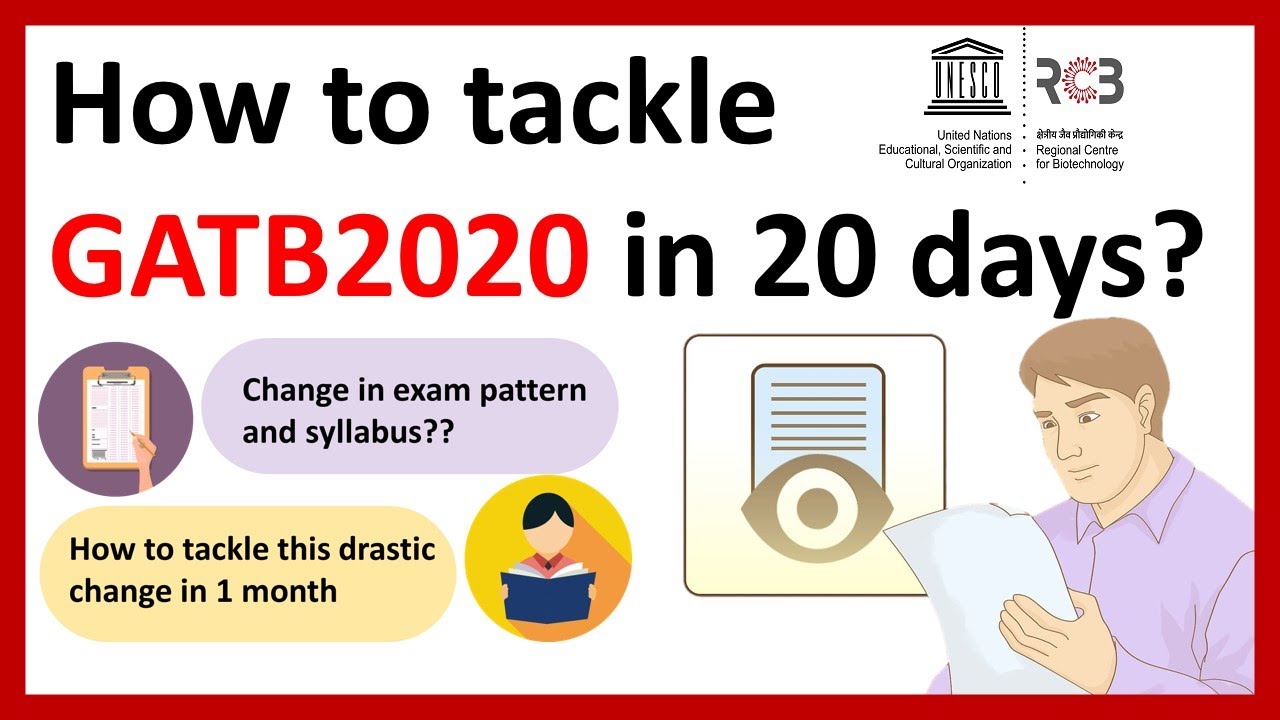 GATB 2020 in 20 days ( how to study in the last 2 weeks)