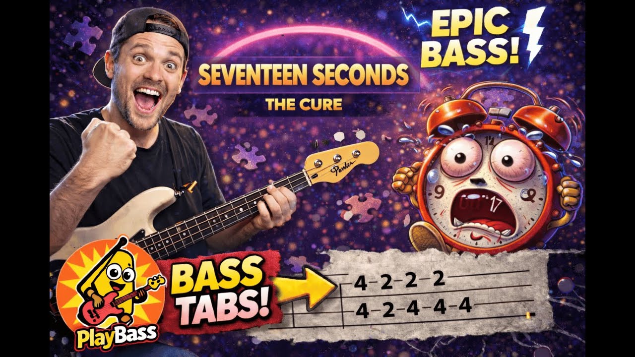 Seventeen Seconds - The Cure (Bass Cover + Tabs)