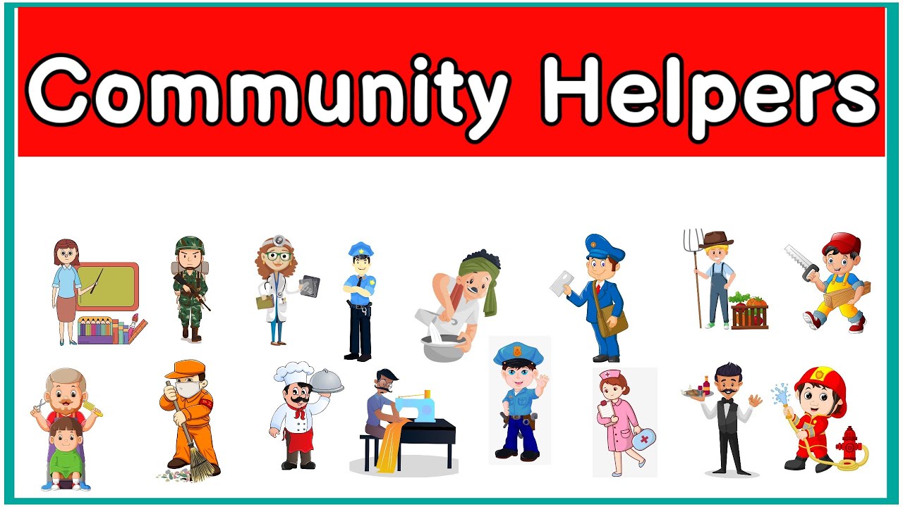 Lean Community Helpers | Basic Community Helpers Name | Our Helpers Name for kids | Preschool