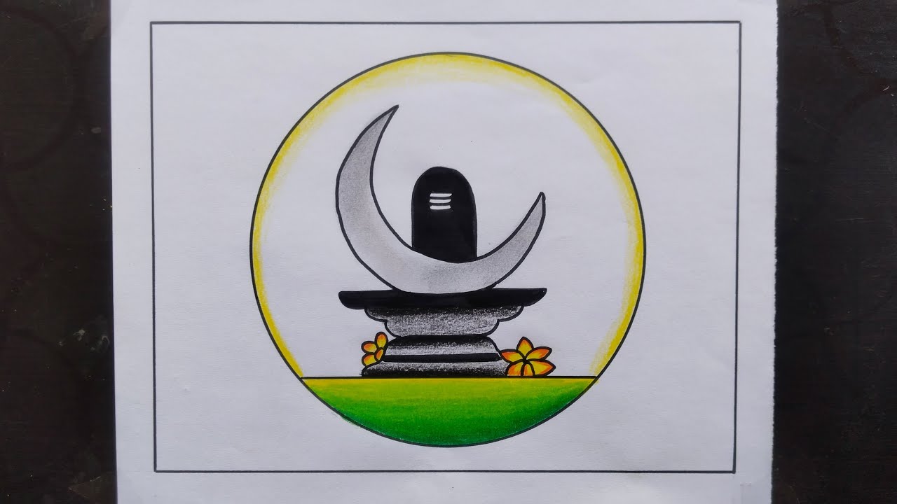 Shivling With Moon Drawing / Pencil Drawing / Shivratri Drawing / How to Draw Shivling With Moon 