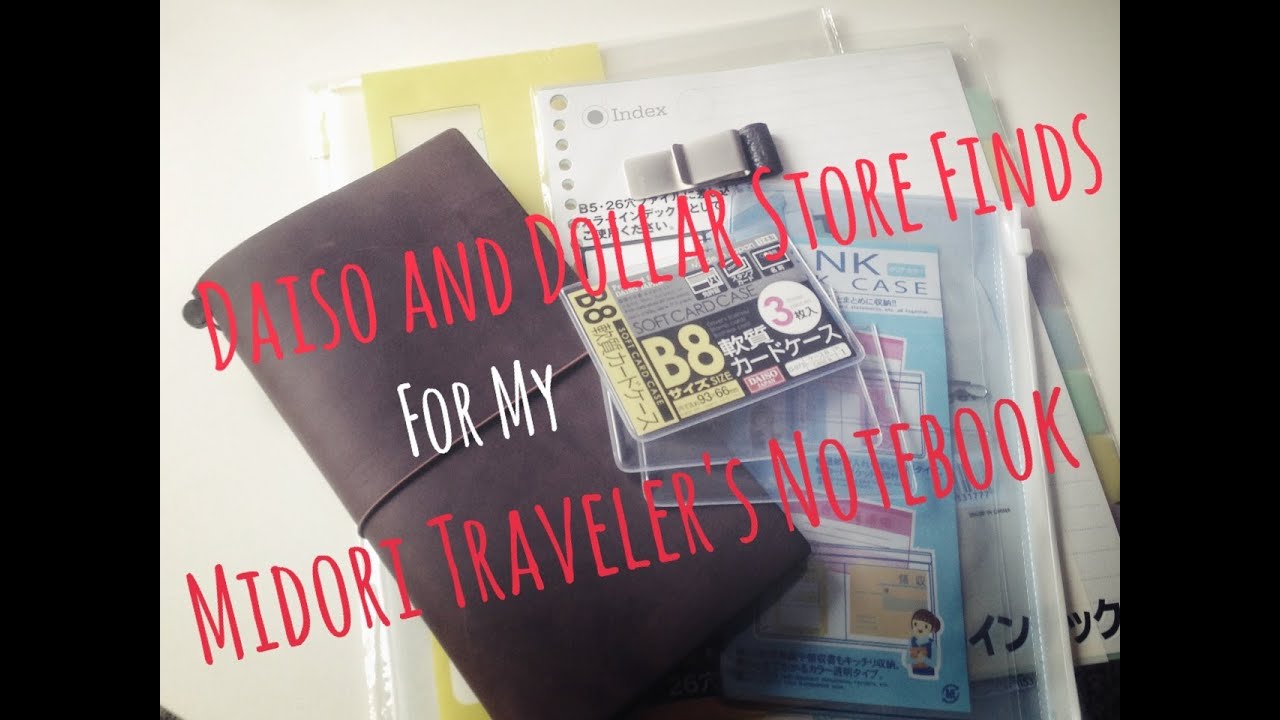 Daiso and Dollarstore finds for my Midori Traveler's Notebook (HD)