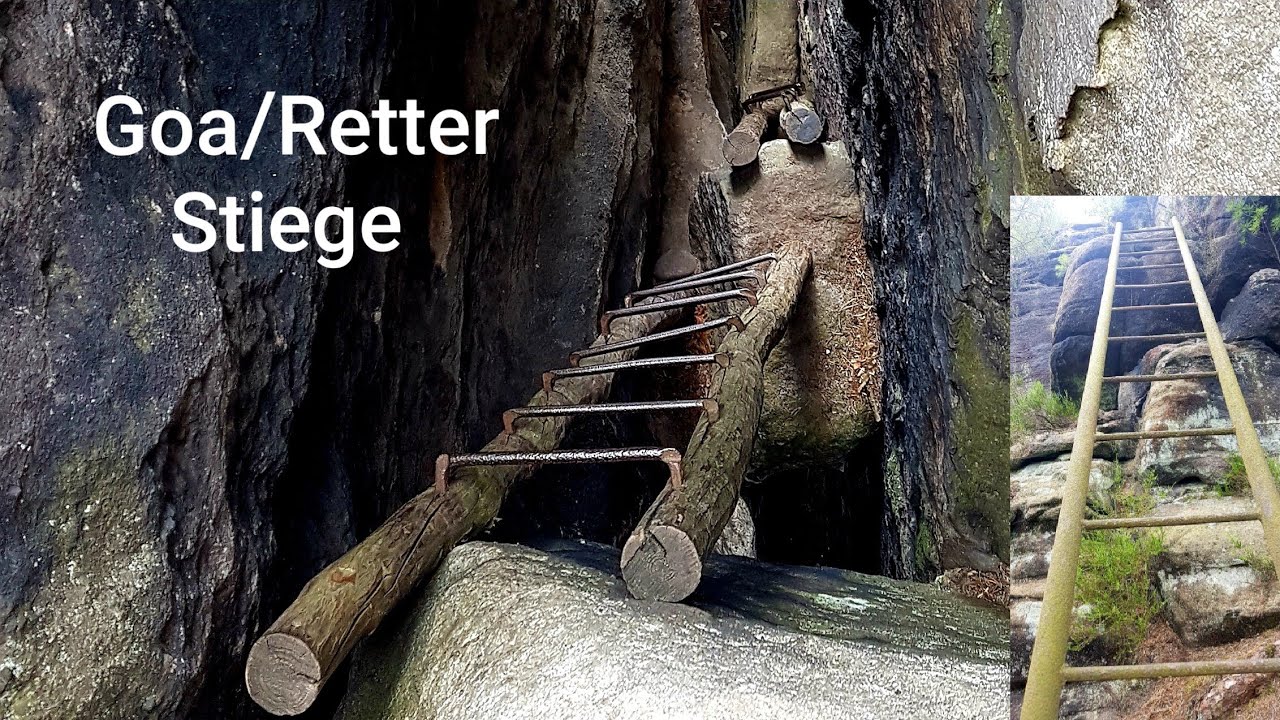 Sächsische Schweiz Elbsandsteingebirge Bärensteine Goa Retter Stiege