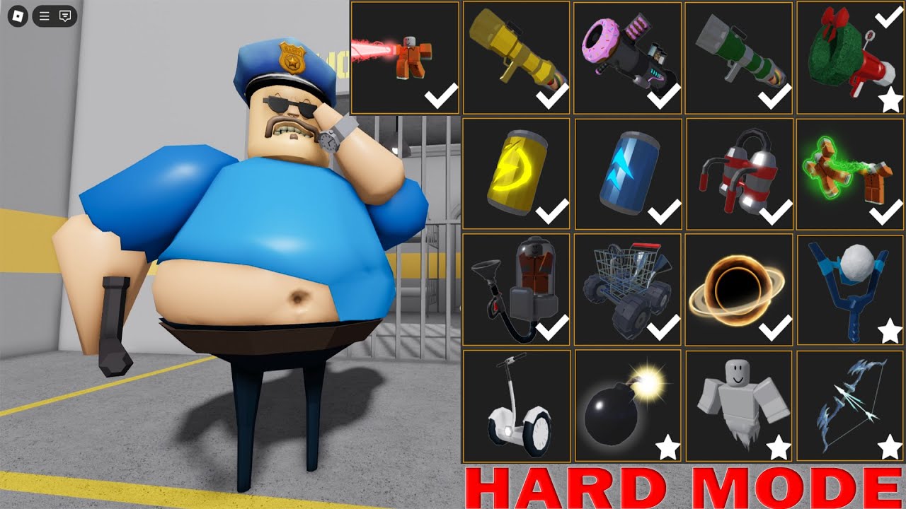 BARRY'S PRISON RUN! (OBBY) HARD MODE - Use All Items Roblox Update All Morphs Unlocked Full Gameplay
