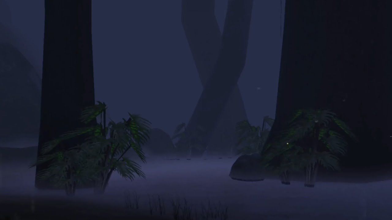 10 Hours HaloCE - Swamp Sleep Sounds at Night Rain & Thunder Distant Rumbles & Relaxing Ambience