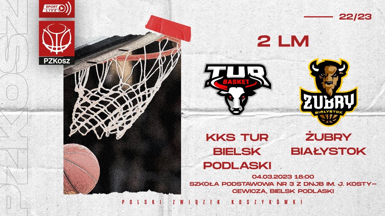 KKS Tur Basket Bielsk Podlaski - Żubry Chorten Białystok (2 LM, Grupa B, 25Kolejka, Sezon 2022/2023)