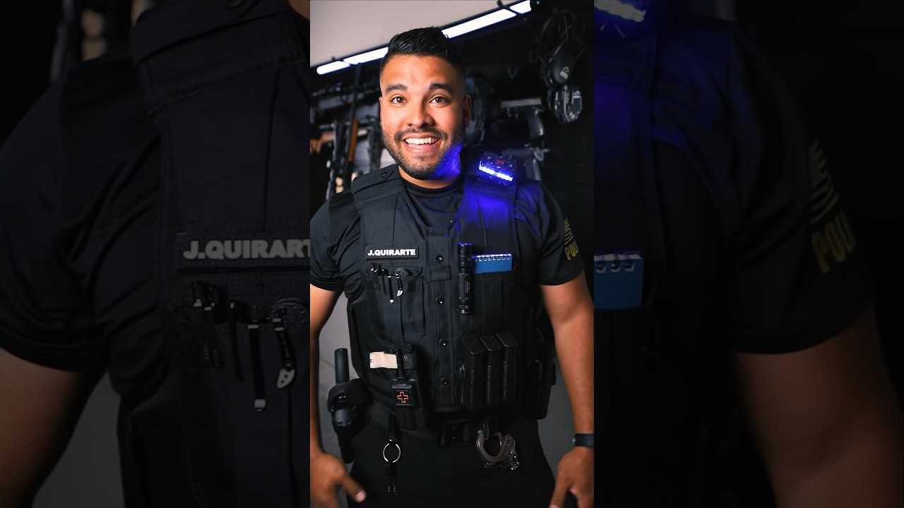 Police Officer Has A Black Vest