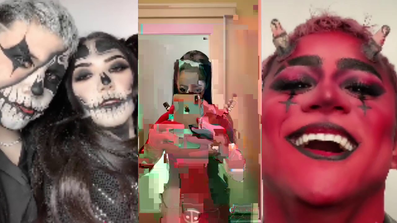 Maquillaje y disfraces de Tiktokers ✨🎃 #Halloween  | TIKTOK 0.1 #Mont #Edwin #Rod_Contreras y más.