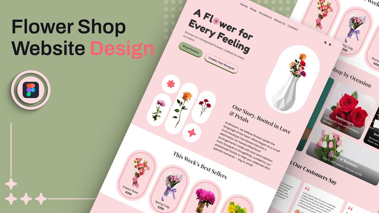 Designing a Flower Shop Website in Figma | Figma UI Design for Beginners