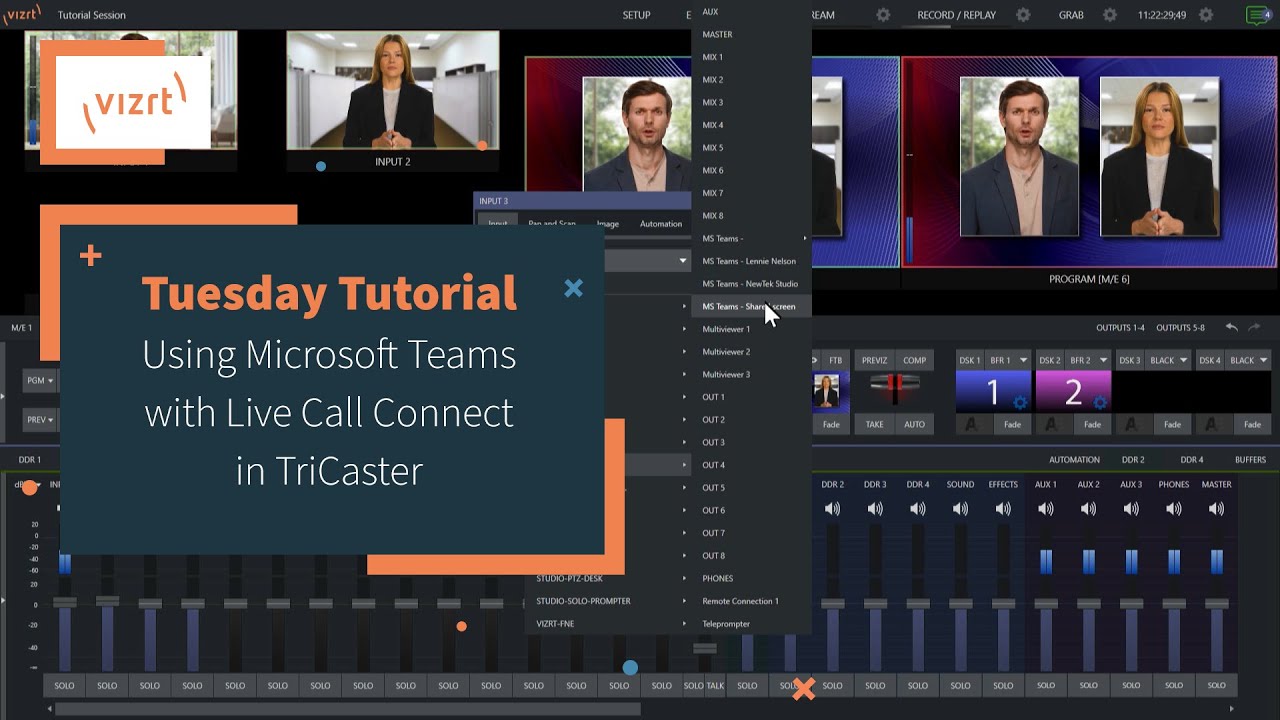 Tuesday Tutorial : Using Microsoft Teams with Live Call Connect in TriCaster