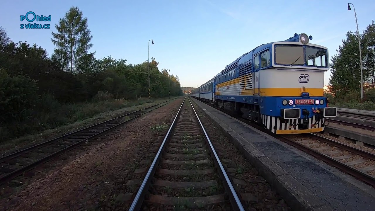 Plzeň hl. nádraží - Furth im Wald / POHLED NA TRAŤ Z ČELA SOUPRAVY / HD KVALITA