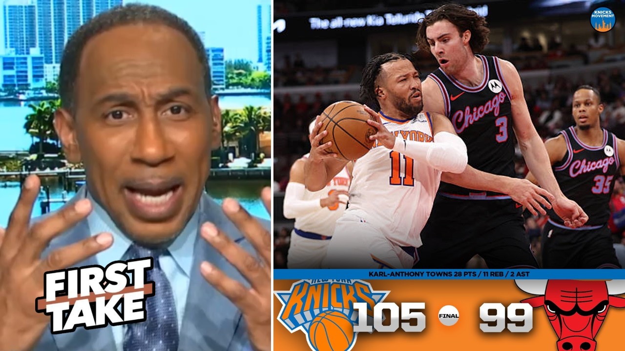 FIRST TAKE | KAT is best defender- Stephen A claims Knicks are NBA Finals champions after beat Bulls