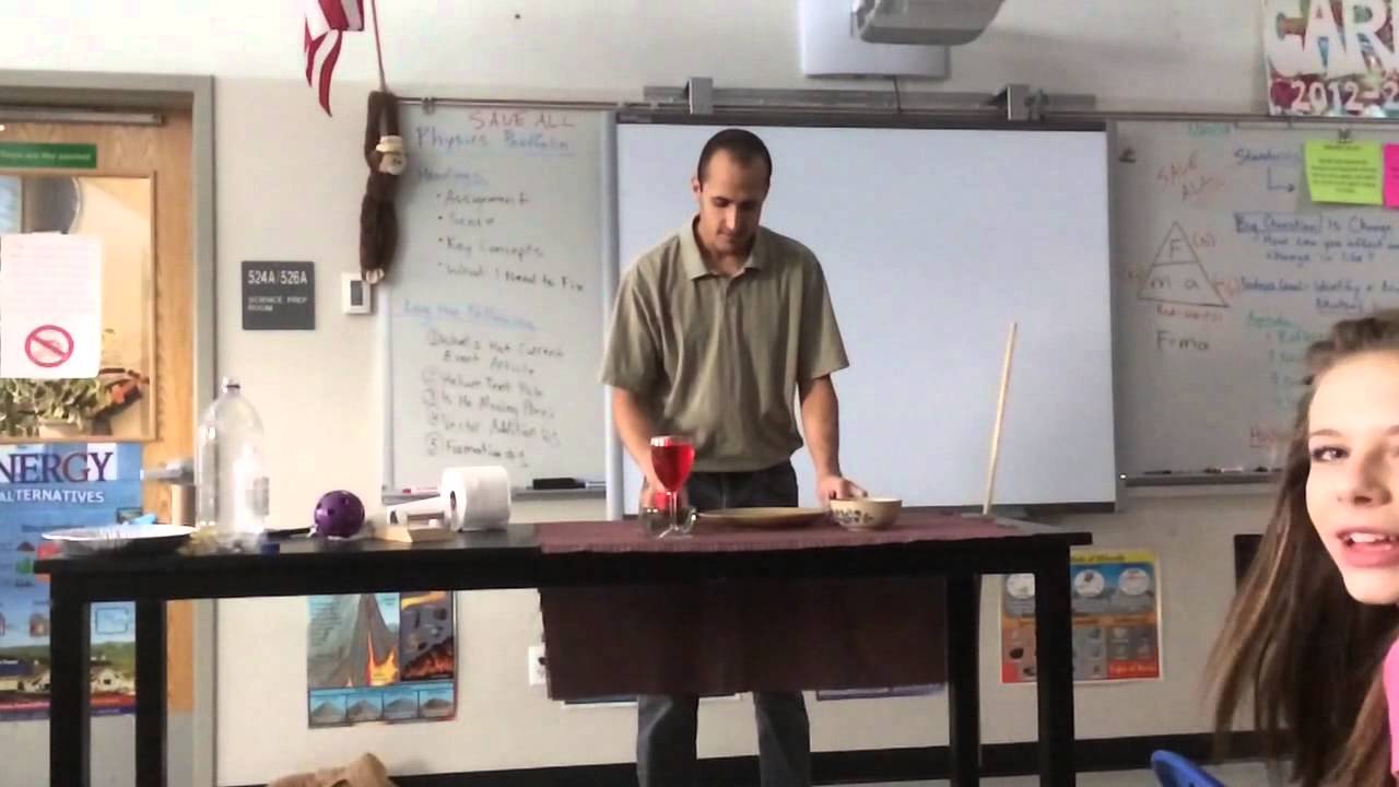 Bergmann Science: Tablecloth Trick - Newton's Law of Inertia