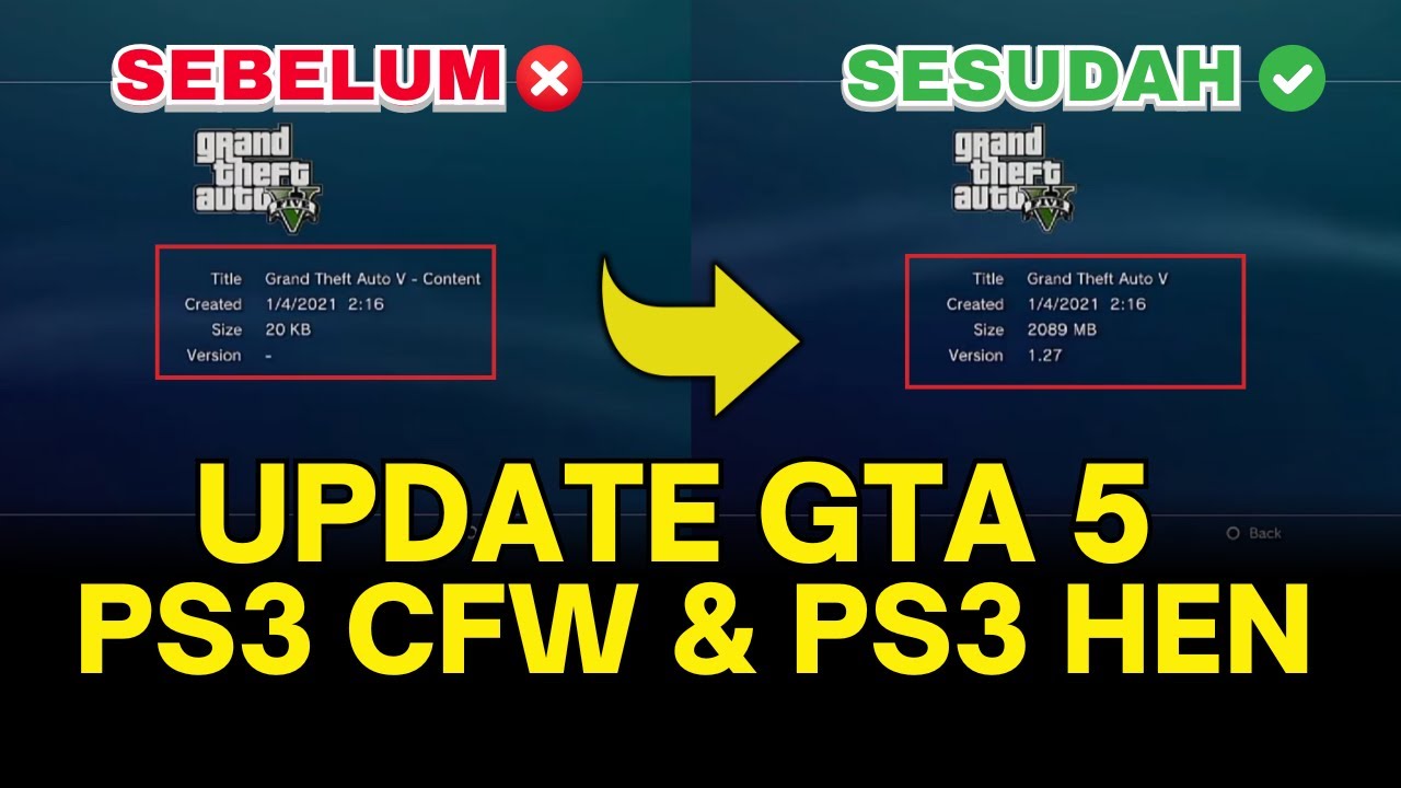 CARA MENGUPDATE GTA V 1.27 PS3 SECARA OFFLINE/ONLINE