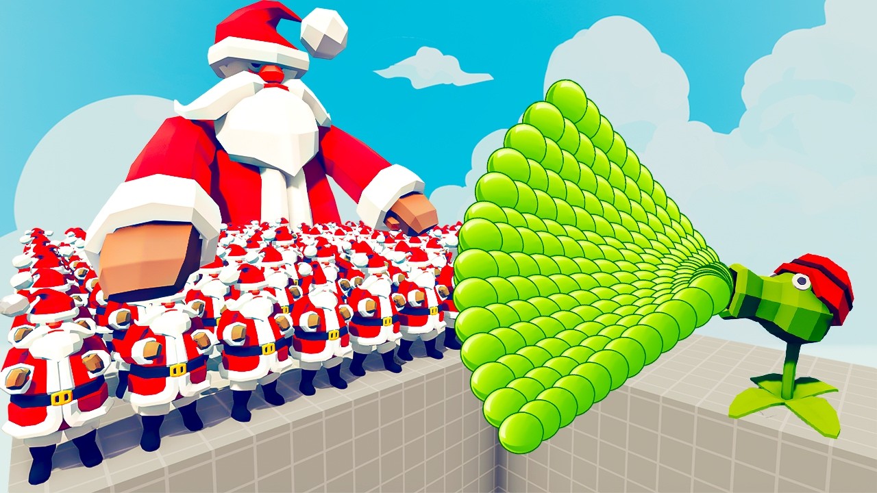 200x SANTA CLAUS + 1x GIANT vs EVERY GOD - Totally Accurate Battle Simulator TABS