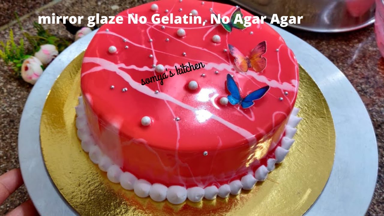 Mirror Glaze Cake Recipe-mirror glaze No Gelatin, No Agar Agar-Marble Mirror Glaze- @somyaskitchen