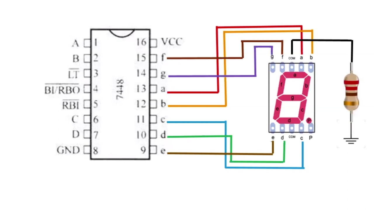 No 11Contador de 0  a  9 ic 7490 y 7448
