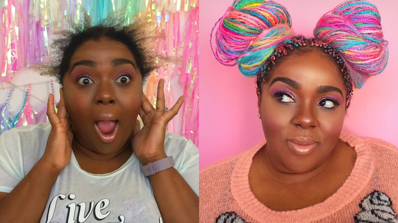 Watch Me Transform | Rainbow Box Braids Installation