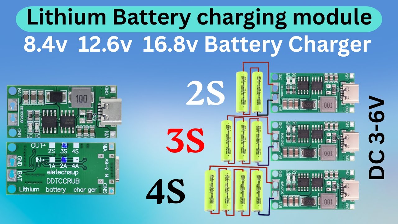 Lithium Battery charging module 2s 3s 4s