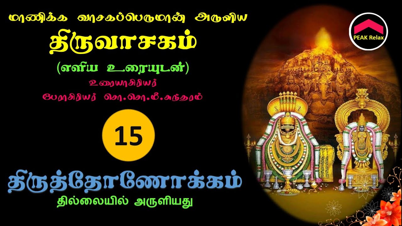 திருவாசகம் | 15-திருத்தோணோக்கம் | எளிமையான விளக்கத்துடன் | Thiruvachakam | Thiruth Thol Nokkam