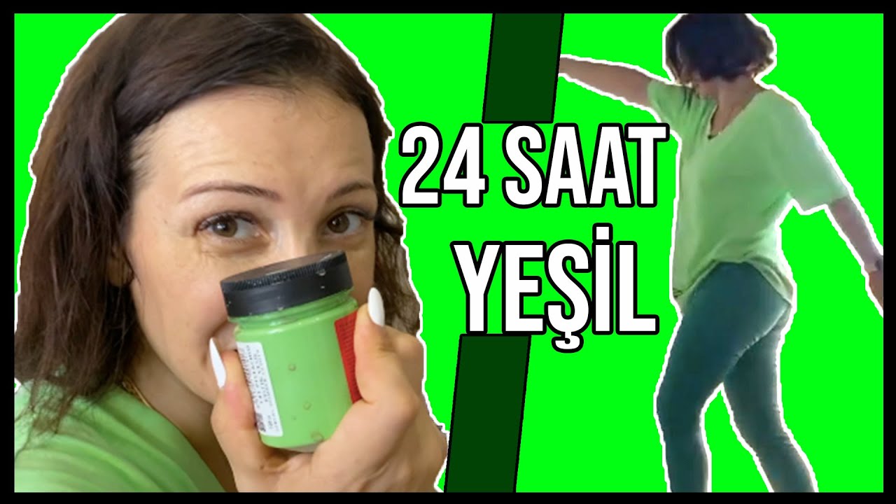 24 SAAT HER ŞEY YEŞİL CHALLENGE! 24 SAAT TEK RENK CHALLENGE Dobişko Tv