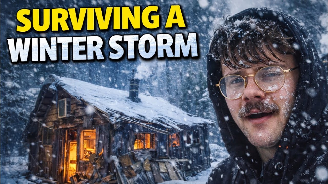 Surviving the winter storm! Off-grid adventure!