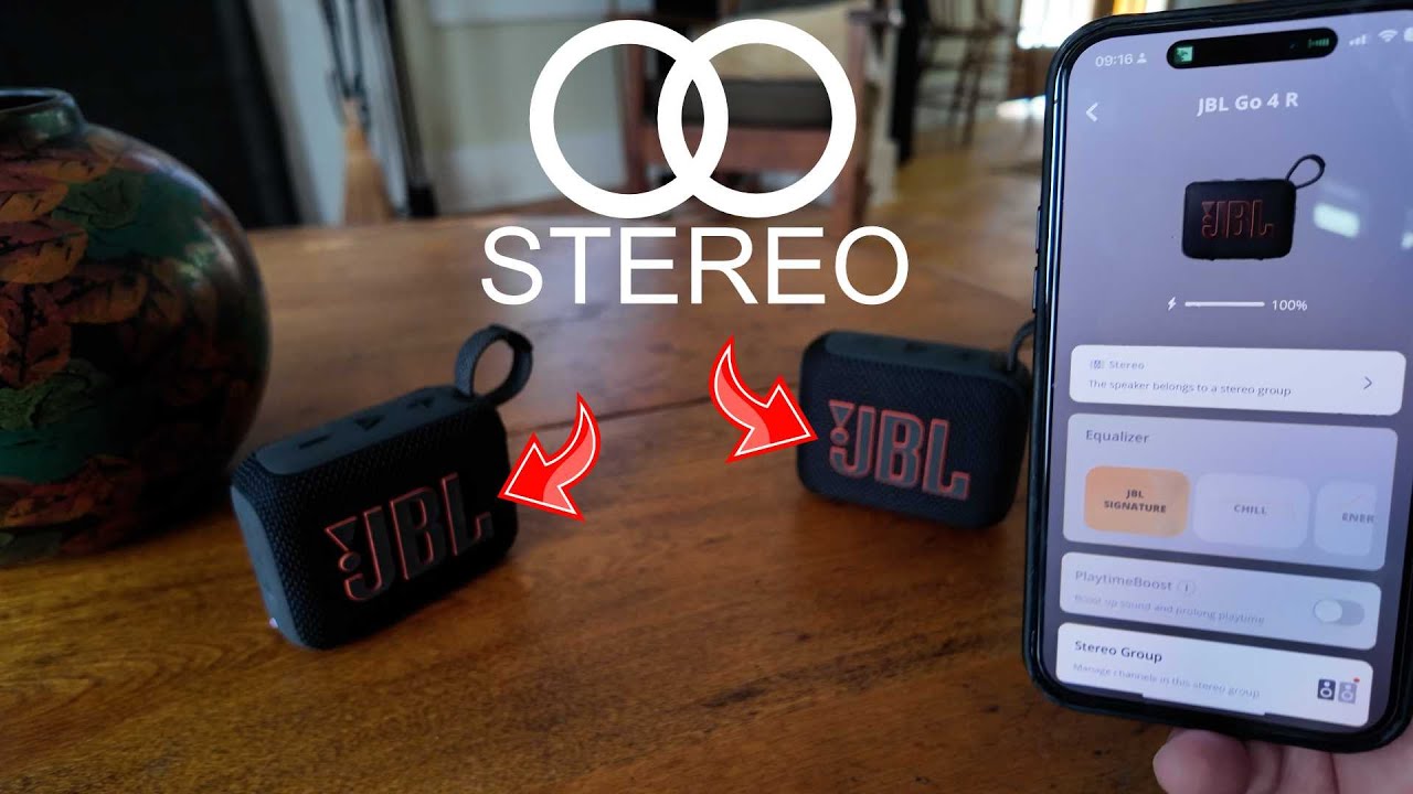 Воспроизведение JBL GO4 в стереорежиме