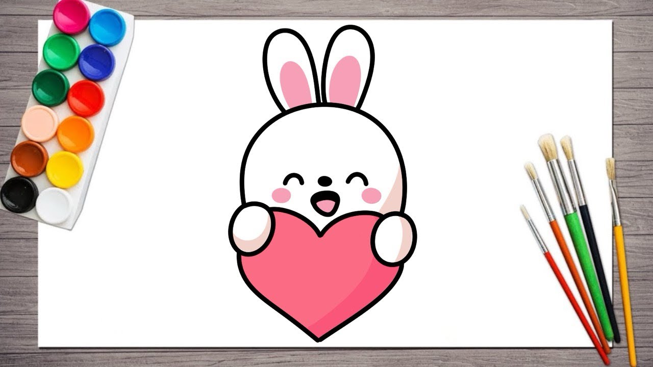 Cute Bunny Drawing Tutorial | Easy Kids Drawing tutorial 