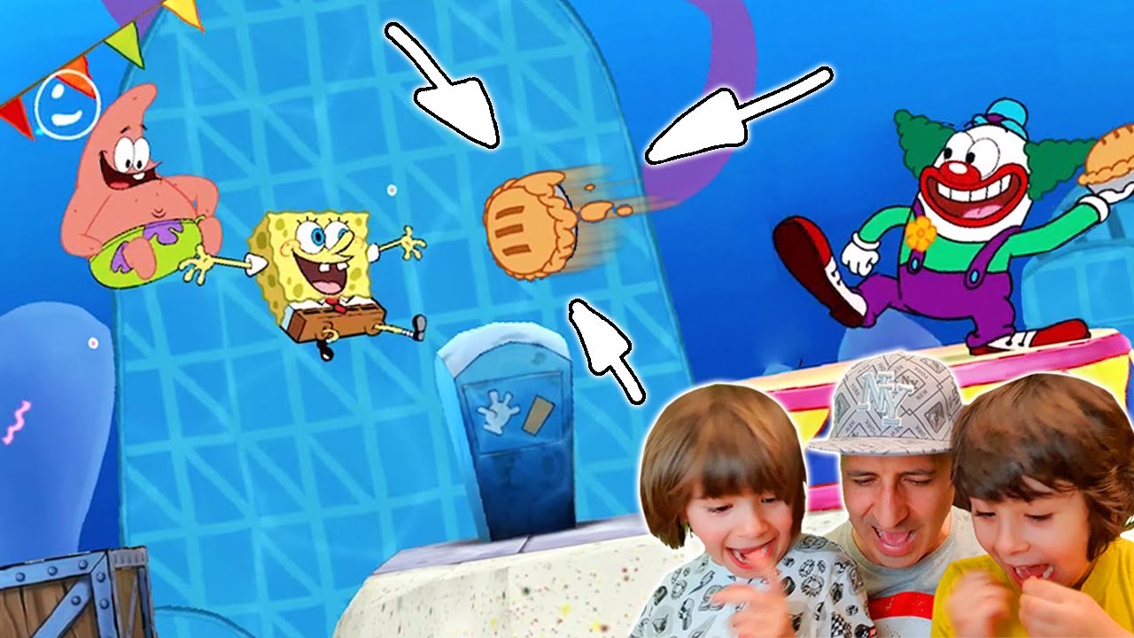 BOB ESPONJA A LA CAZA de la CANGREBURGUER - Cuidado con el PAYASO GUANTE BLANCO!!
