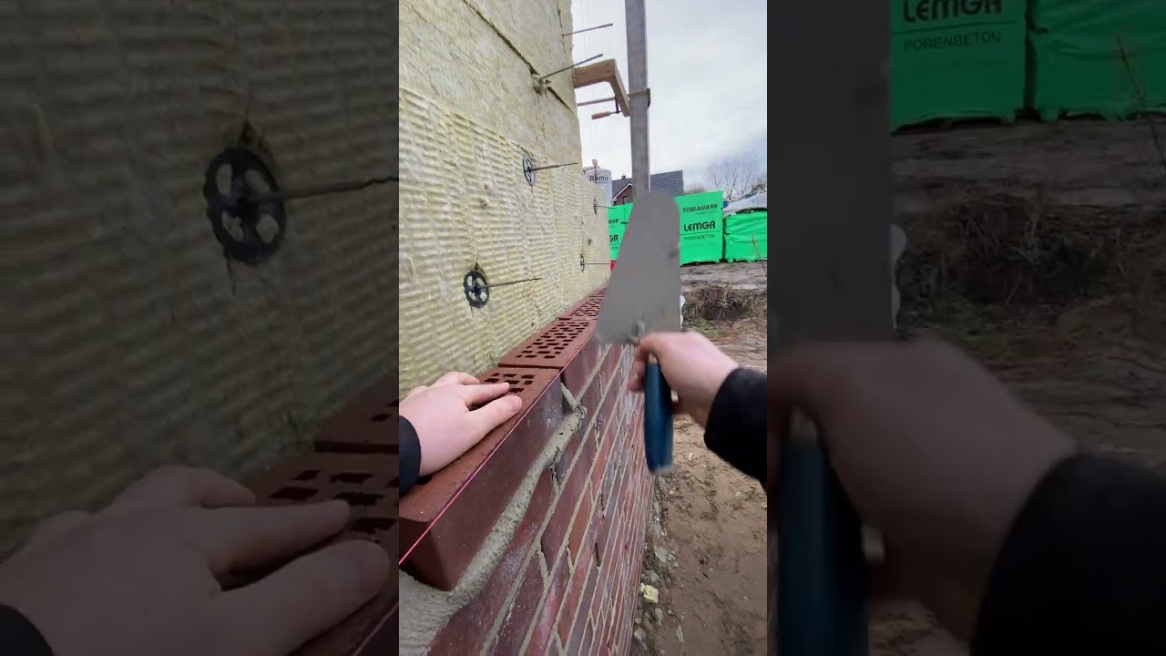 Klinker maueren | Wilder verband | Bricklayer | Brickwork | Construction site in Germany