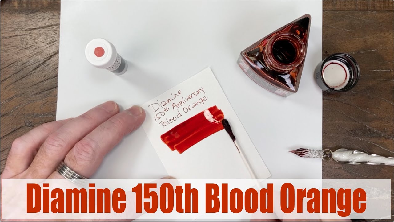 Diamine 150th Anniversary Blood Orange writing sample
