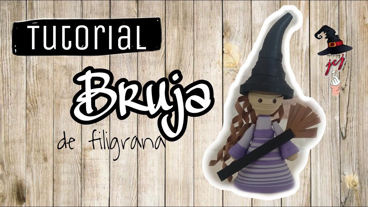 BRUJA DE FILIGRANA | MANUALIDADES DE HALLOWEEN | TUTORIAL | @jcj manos con arte | 2020