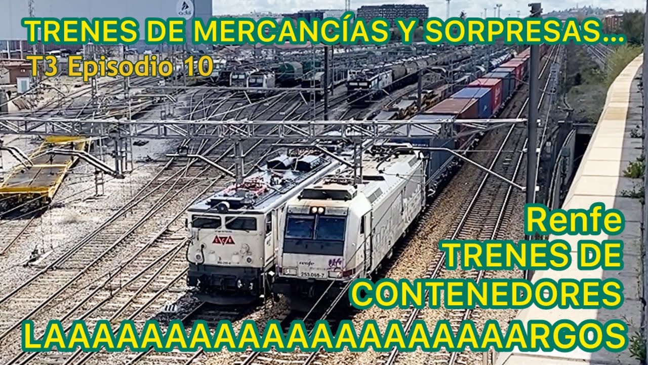 Reportaje TRENES de mercancías Contenedores FERROCARRIL de España Renfe Rosco TMS T3Ep.10