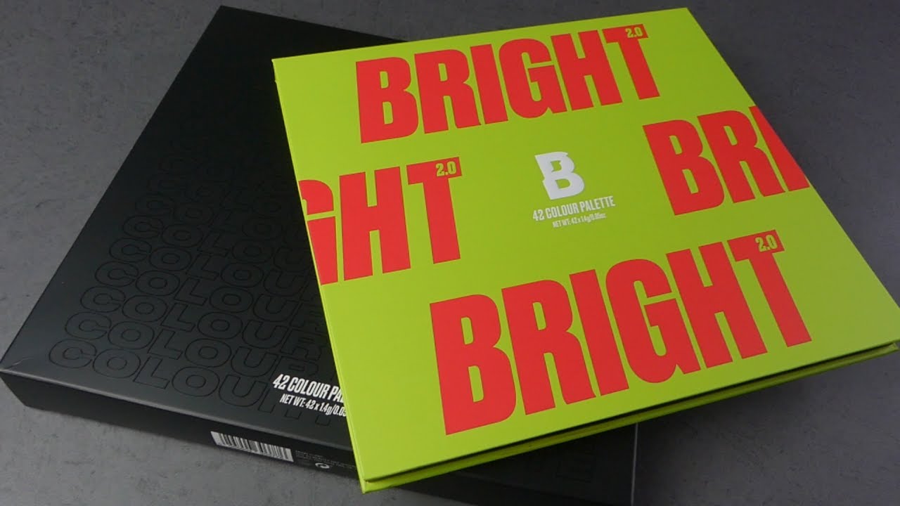 BEAUTY BAY BRIGHT 2.0 42 COLOUR PALETTE SWATCHES