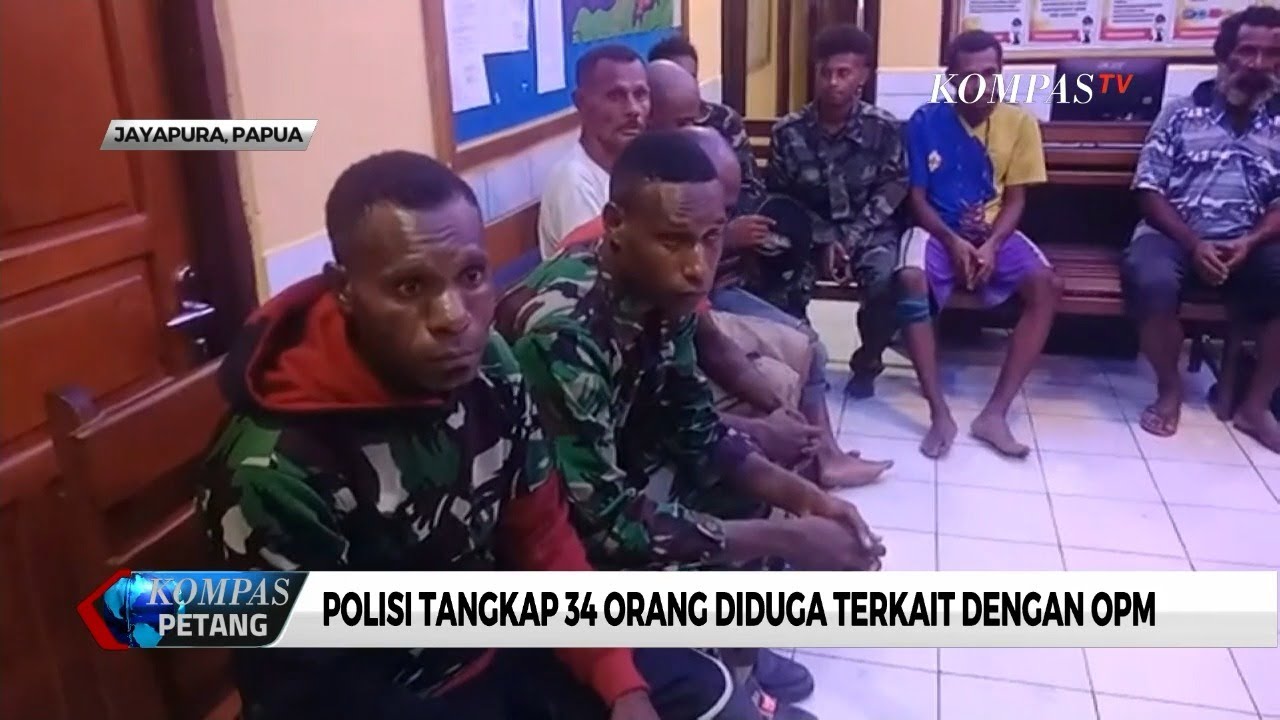 Polres Jayapura Tangkap 34 Orang Diduga Terkait Dengan Organisasi Papua Merdeka
