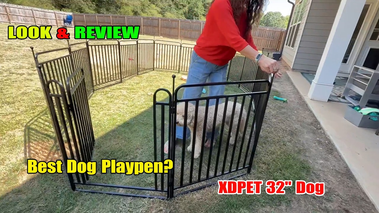 Обзор манежа для собак XDPET 32 дюйма | Переносной уличный забор для собак из 16 панелей