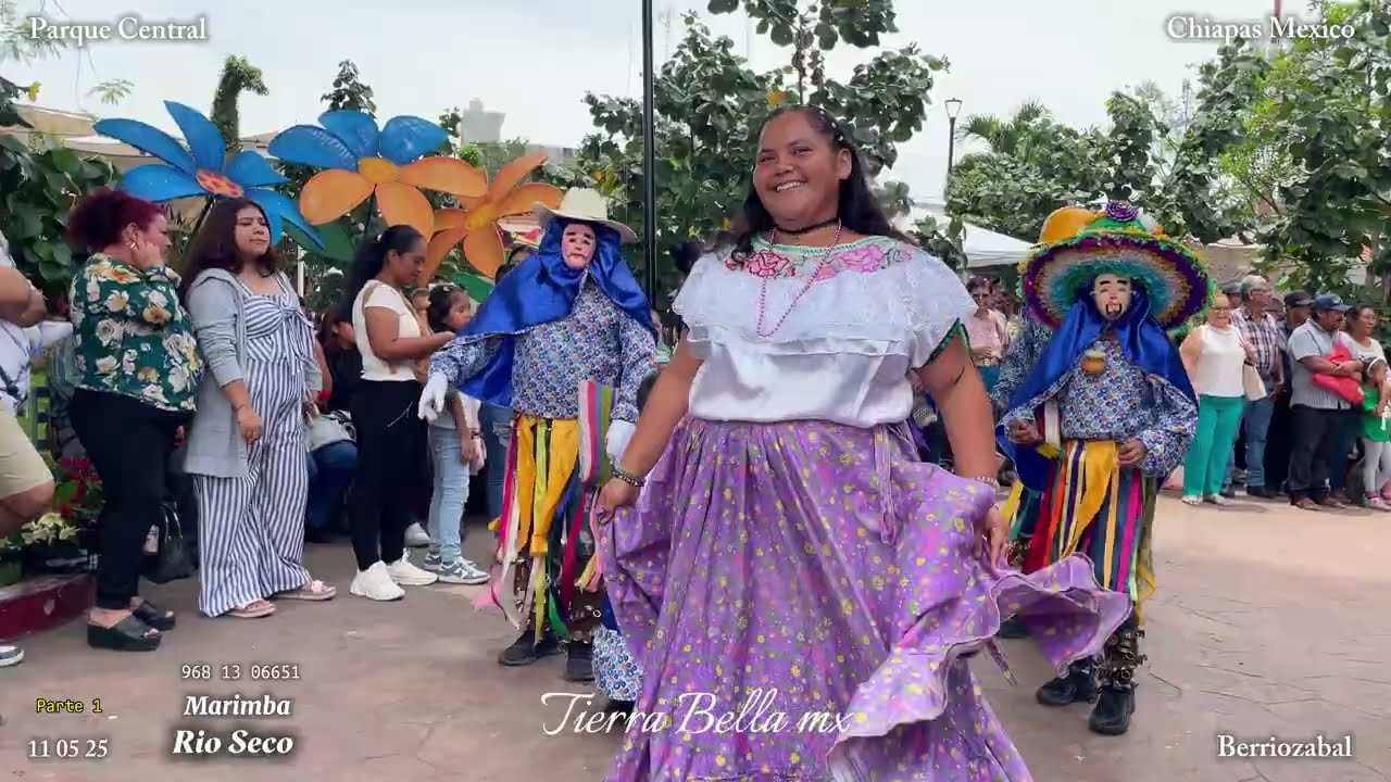 💚Domingo de Tianguis y Marimba RIO SECO en Berriozábal, Chiapas 🇲🇽 Baile, Tradición y Alegría 💃