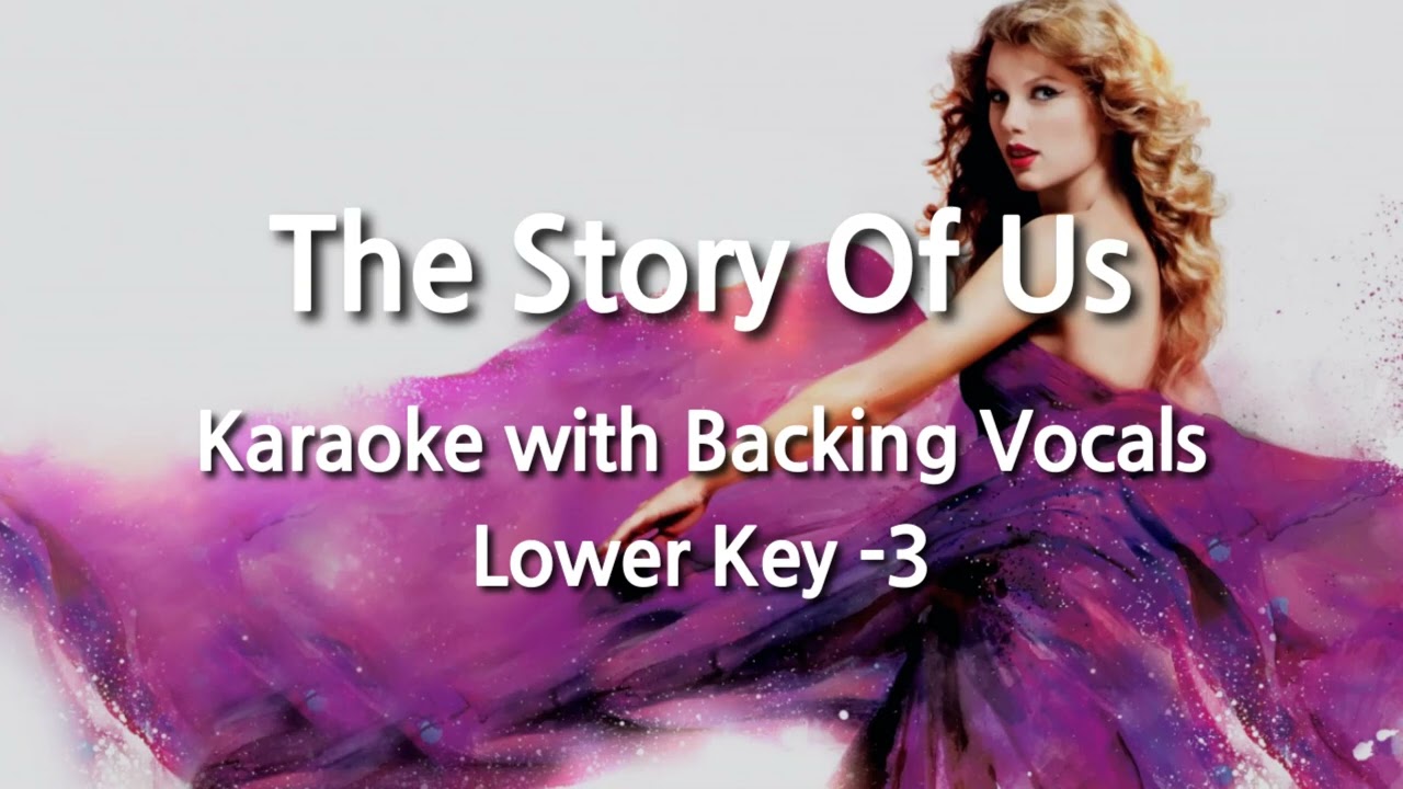 The Story Of Us (Lower Key -3) Karaoke with Backing Vocals