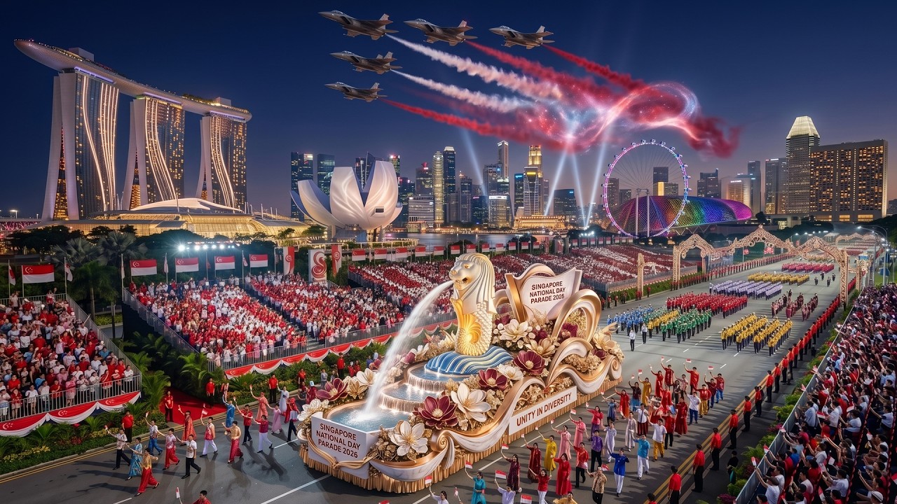🔴 LIVE:  🇸🇬 Singapore National Day 2026 | Grand NDP Parade, Red Lions & Air Show | Full Event 4K